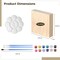 12 PCS Unfinished Wood Blocks, 4 x 4 x 1 Inch Natural Wood Blocks Painting Kit-2 Colors Paint 3